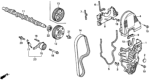 Diagram for Honda Timing Belt Tensioner - 14520-P2A-305
