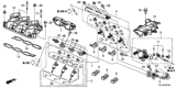 Diagram for Honda Fuel Injector O-Ring - 91307-5R1-J01
