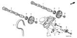 Diagram for Honda Camshaft - 14200-RGW-A02
