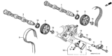 Diagram for Honda Pilot Timing Belt Tensioner - 14510-PGE-A01