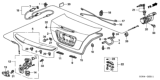 Diagram for Honda Accord Tailgate Lock Actuator Motor - 74851-SDA-K02