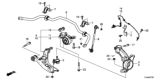 Diagram for Honda CR-V Control Arm Bushing - 51395-TLA-A62