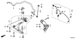 Diagram for Honda Ridgeline Steering Knuckle - 51211-T6Z-A01