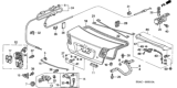 Diagram for Honda Civic Tailgate Latch - 74851-S5A-A02