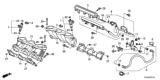Diagram for Honda Crosstour Fuel Injector - 16450-R70-A01