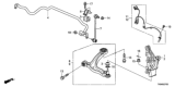 Diagram for Honda Odyssey Steering Knuckle - 51211-TK8-D00