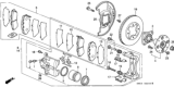 Diagram for Honda Accord Brake Caliper Piston - 45216-SM4-003
