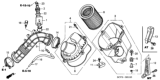Diagram for Honda CR-V Intake Manifold Temperature Sensor - 37880-PLC-004