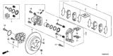 Diagram for Honda Odyssey Brake Caliper Bracket - 01473-TK8-A00