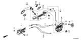 Diagram for Honda Fit Door Latch Assembly - 72610-T5R-A31