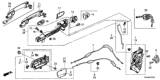 Diagram for Honda CR-V Door Latch Cable - 72173-T0A-A01