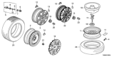Diagram for Honda Fit Spare Wheel - 42700-TK6-A01