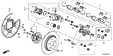 Diagram for Honda CR-V Hybrid Brake Caliper Bracket - 43019-TLA-A01