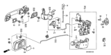 Diagram for Honda Pilot Door Latch Assembly - 72610-S9V-A13