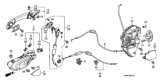 Diagram for Honda Civic Door Latch Cable - 72131-SNA-A01
