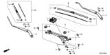 Diagram for Honda Insight Wiper Motor - 76505-TBA-A02