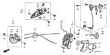 Diagram for Honda Fit Door Latch Assembly - 72150-TK6-A02