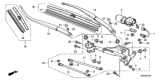 Diagram for Honda CR-V Windshield Wiper - 76632-SWA-J02