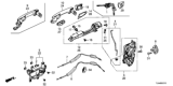 Diagram for Honda CR-V Hybrid Door Handle - 72141-TLA-A71ZF