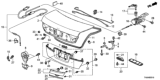 Diagram for Honda Accord Tailgate Latch - 74851-TA0-A01