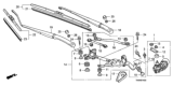 Diagram for Honda Fit EV Wiper Linkage - 76530-TK6-A01