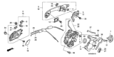 Diagram for Honda CR-V Door Latch Cable - 72633-SWA-A01