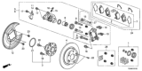Diagram for Honda Accord Brake Dust Shields - 43253-TA0-A00