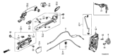 Diagram for Honda Accord Hybrid Door Latch Cable - 72133-T2A-A01