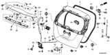 Diagram for Honda Fit Tailgate Lock Actuator Motor - 74801-T5S-K01