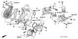 Diagram for Honda Civic Water Pump Gasket - 19222-RBC-003