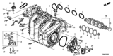 Diagram for Honda Accord Hybrid Throttle Body Gasket - 17107-RNA-A01