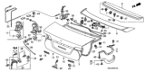 Diagram for Honda Civic Tailgate Lock Actuator Motor - 74851-SNA-A12