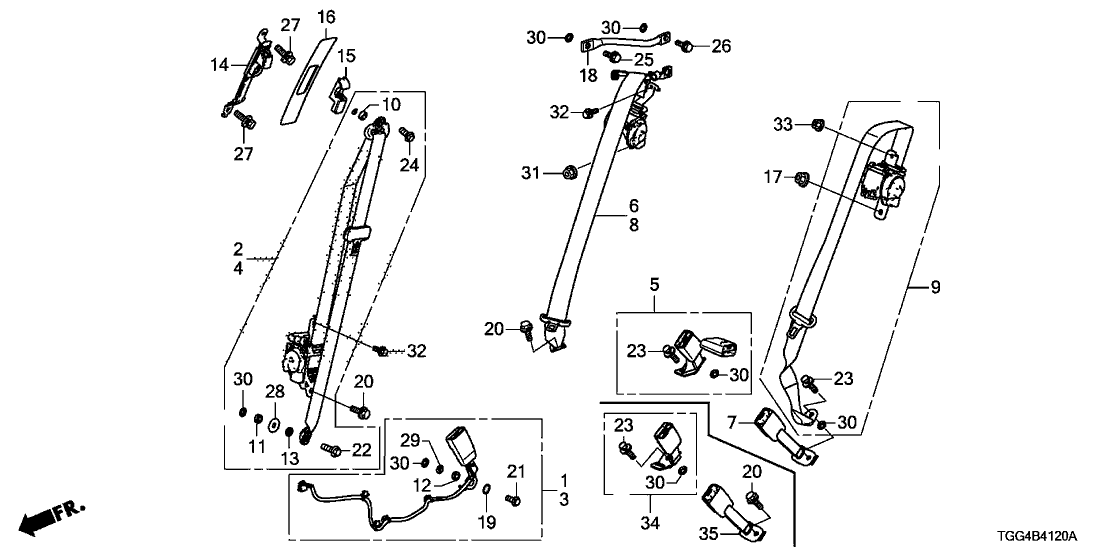 04818-TGG-A00ZA - Genuine Honda Parts k31 parts diagram 