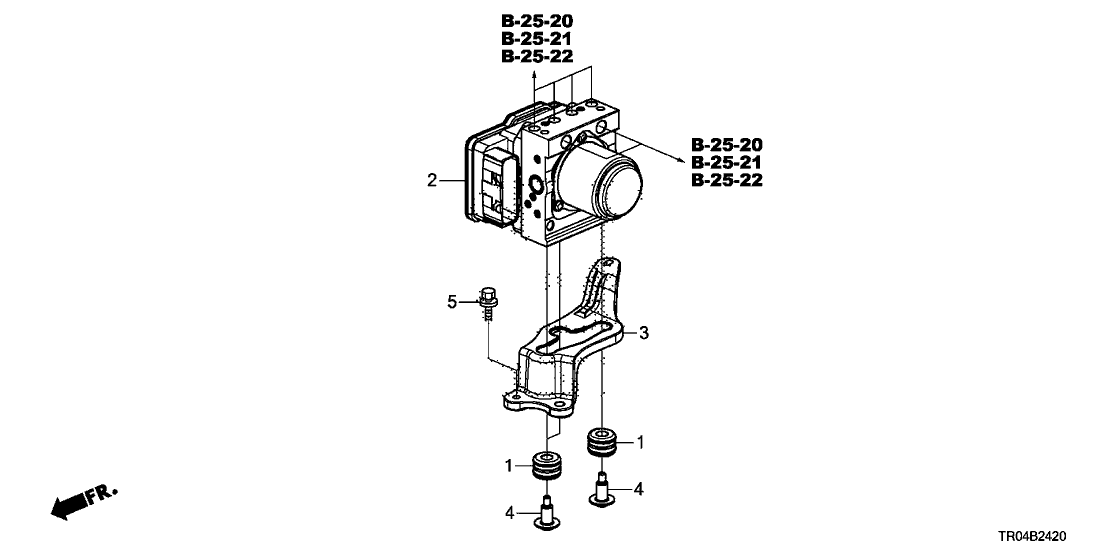 57110-TR0-345 - Genuine Honda Modulator Assy, Vsa