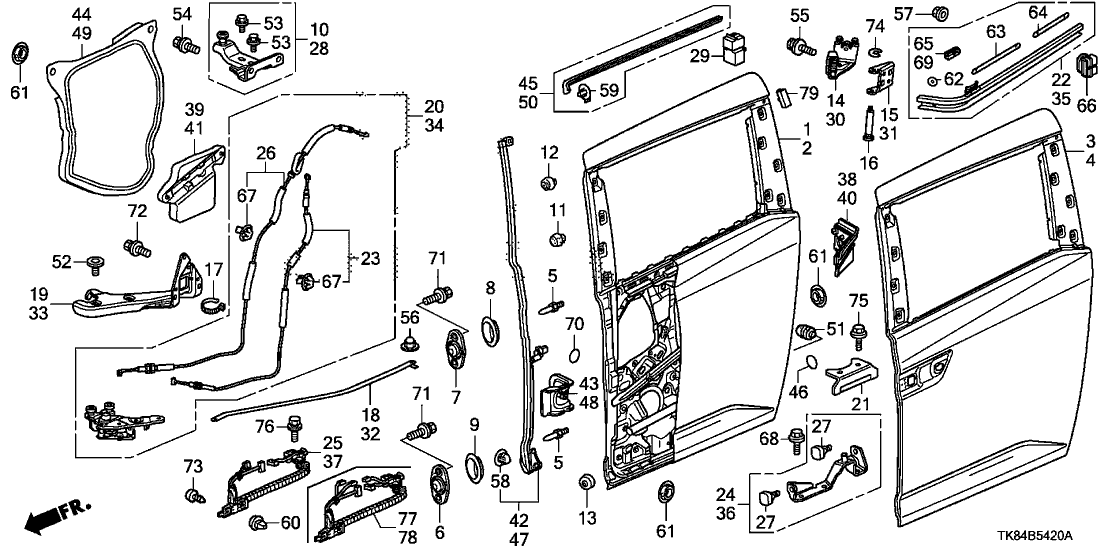 72819TK8A01 Genuine Honda Cover, R. Slide Door Pinch Sensor