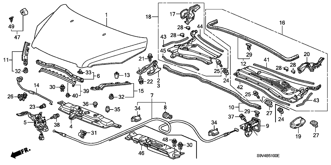 74120S9VA12 Genuine Honda Lock Assy., Hood