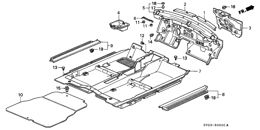 83301 Sv2 A11za Genuine Honda Floor Mat G38l