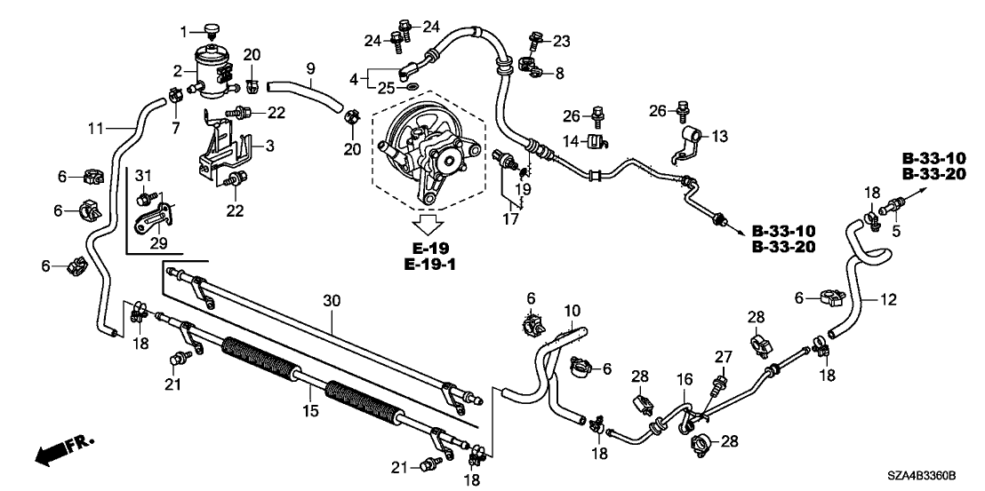 53765SZNA02 Genuine Honda Cooler, Power Steering Oil