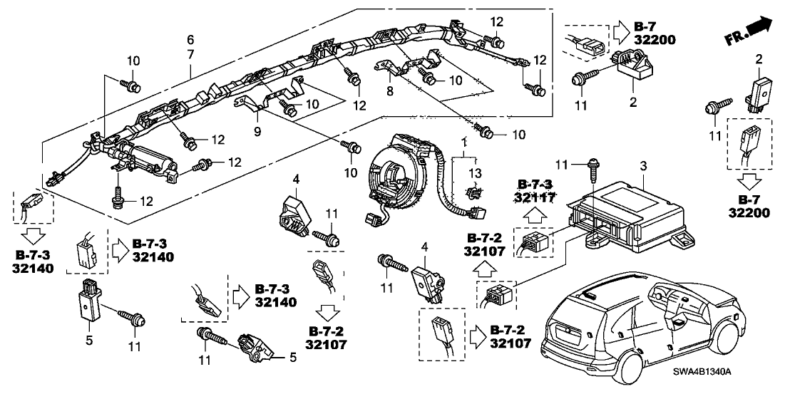 2008 Honda Crv Body Parts Diagram - Drivenhelios