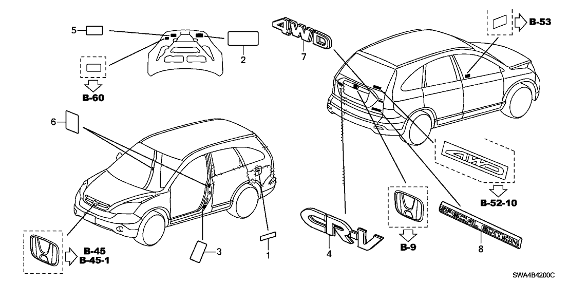 Honda Crv Body Parts Diagram Diagram For You