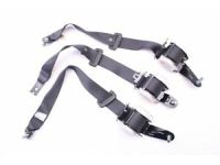 Honda 04869-SHJ-A00ZB Outer Set, Center Seat Belt (Gray)