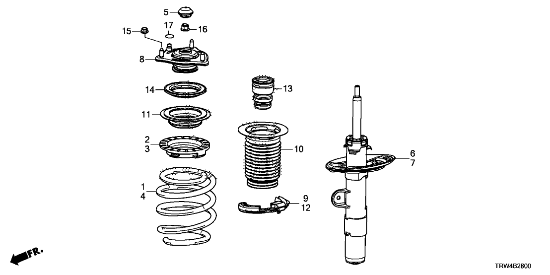 51688-TRT-A01 - Genuine Honda Seat, FR. Spring Comp