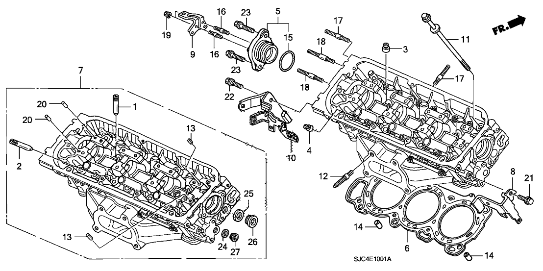 2006 Honda Ridgeline 4 Door RT KA 5AT Rear Cylinder Head