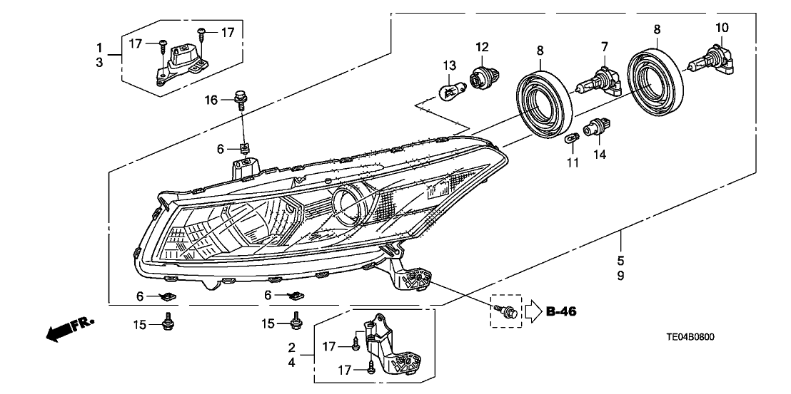 2008 Honda Accord 2 Door EXL-V6 KA 5AT Headlight