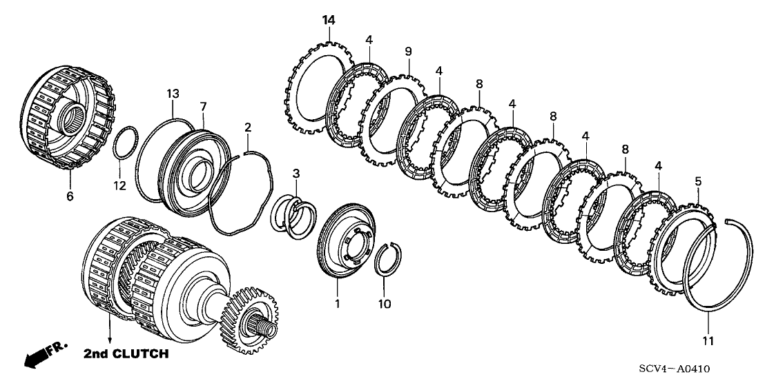 22537PRP003 Genuine Honda Spring, Clutch Wave