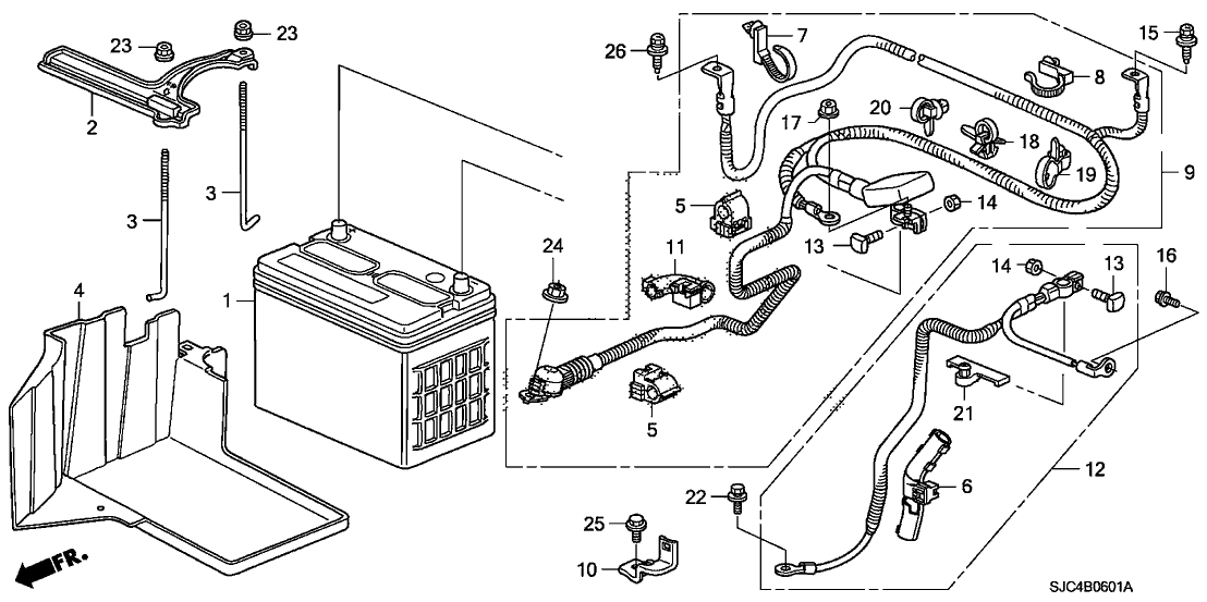 31500-TK8-A2100M - Genuine Honda Battery (Gr24F/630Cca)