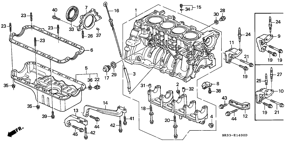 11910-P01-000 - Genuine Honda Bracket, Engine Mount