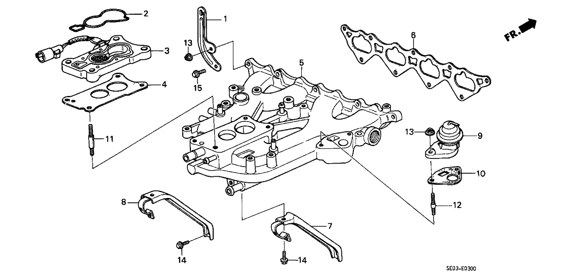 1989 Honda Accord 4 Door LX KA 4AT Intake Manifold (Carburetor)