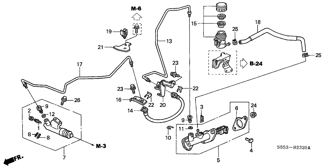 46961-S7C-A01 - Genuine Honda Hose, Clutch