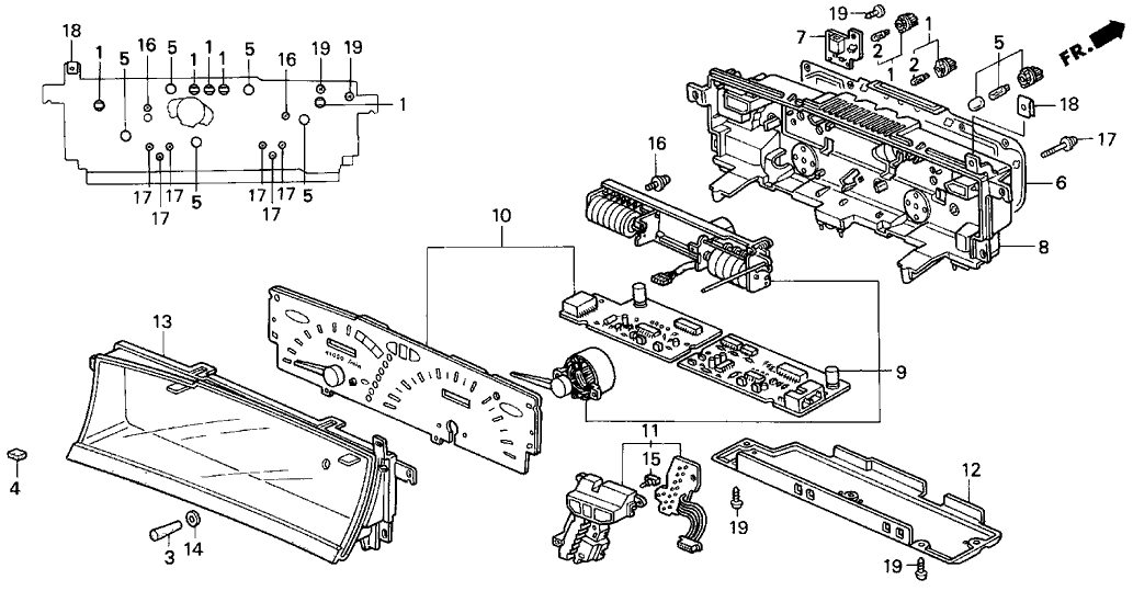 1993 Honda Prelude 2 Door S KA 5MT Meter Components